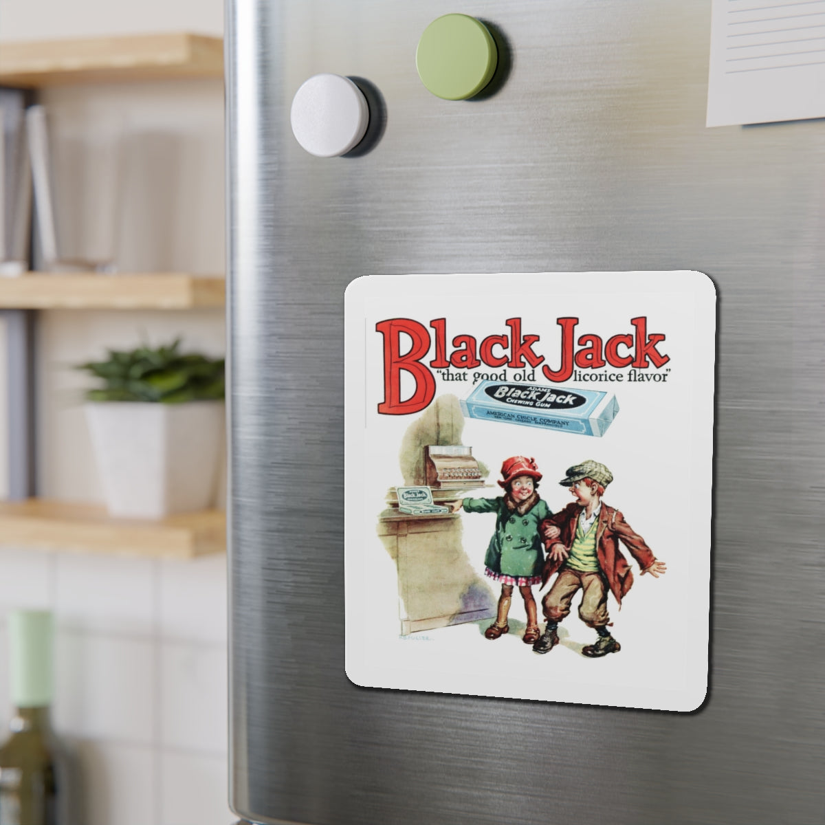 Black Jack ad, True Detective Mysteries, April 1927 (Magazine Illustration) Refrigerator Magnet-The Sticker Space