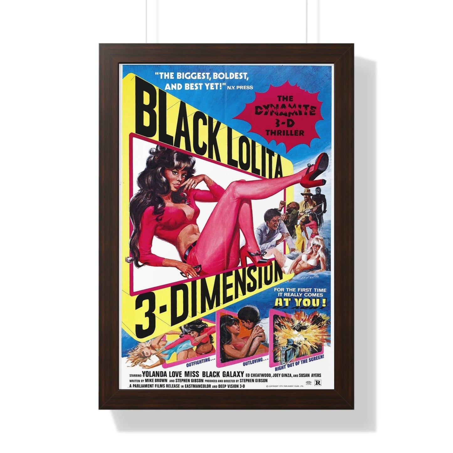 BLACK LOLITA 1974 - Framed Movie Poster-16″ x 24″-The Sticker Space