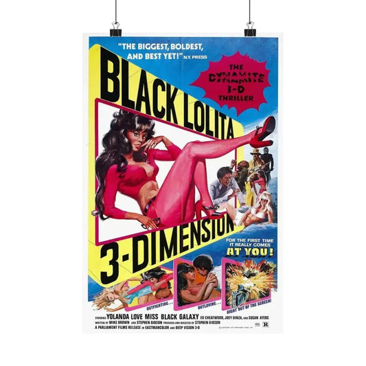 BLACK LOLITA 1974 - Paper Movie Poster 12″ x 18″ Matte - The Sticker Space
