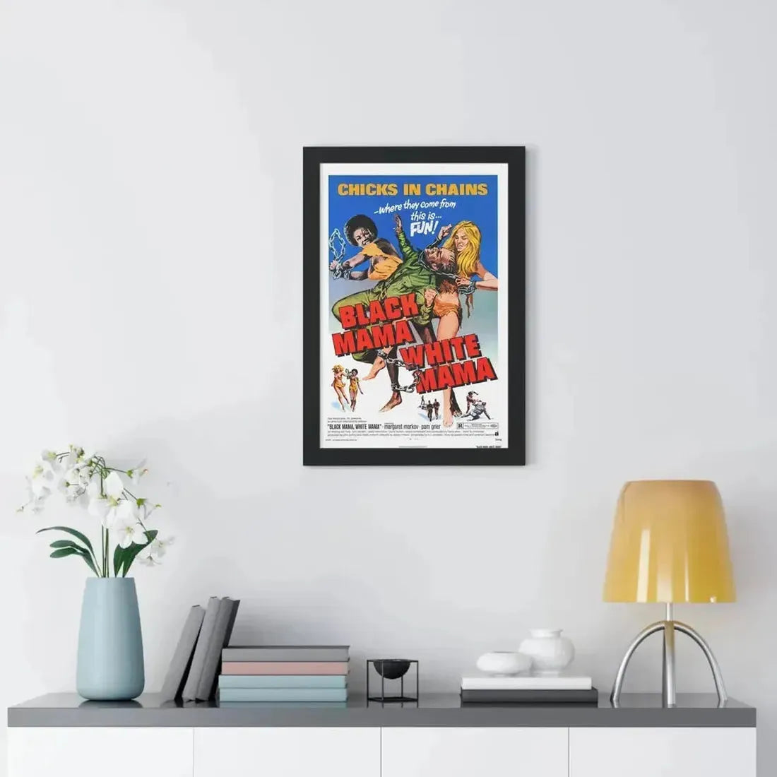 BLACK MAMA WHITE MAMA 1973 - Framed Movie Poster - The Sticker Space