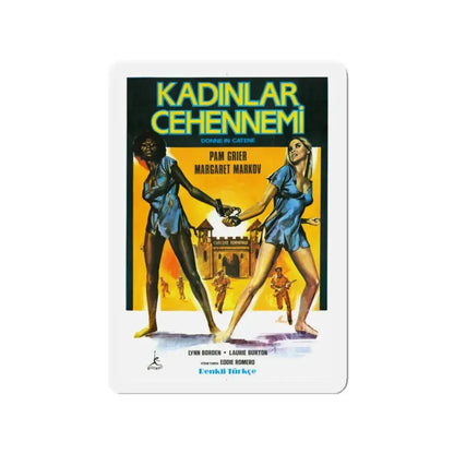 BLACK MAMA WHITE MAMA (TURKISH) 1973 Movie Poster - Refrigerator Magnet 3 Inch - The Sticker Space