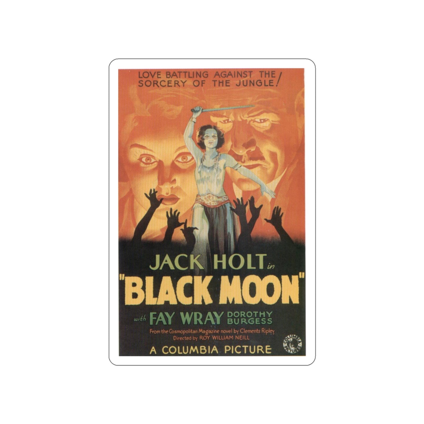 BLACK MOON 1934 Movie Poster STICKER Vinyl Die-Cut Decal-3 Inch-The Sticker Space