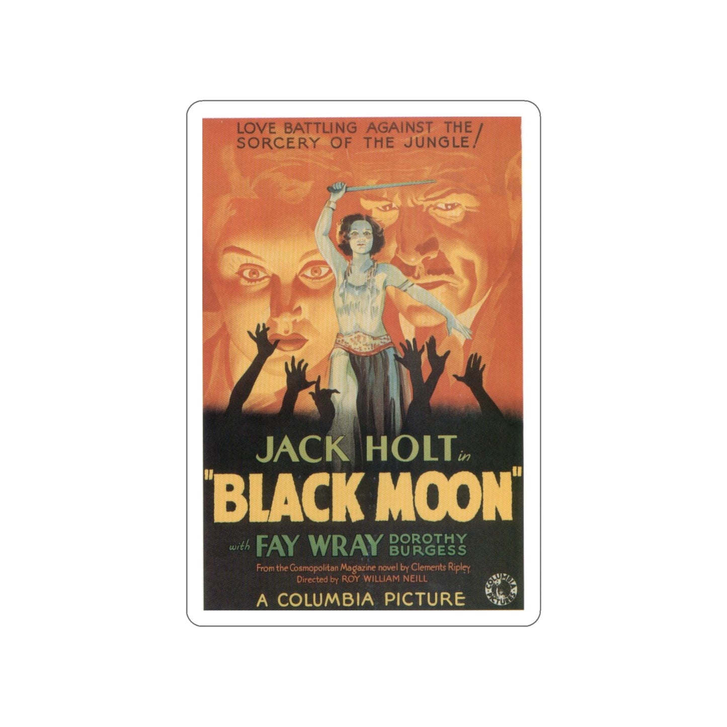 BLACK MOON 1934 Movie Poster STICKER Vinyl Die-Cut Decal-6 Inch-The Sticker Space