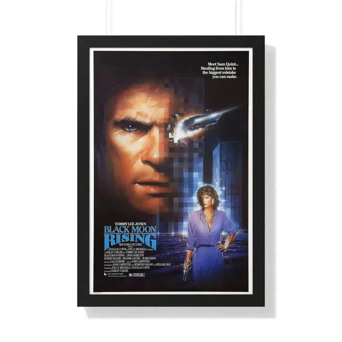 BLACK MOON RISING 1986 - Framed Movie Poster 20" x 30" Black - The Sticker Space
