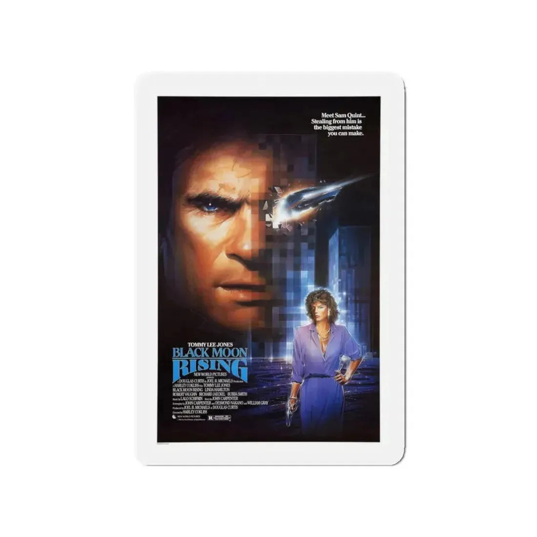 BLACK MOON RISING 1986 Movie Poster - Refrigerator Magnet 3 Inch - The Sticker Space