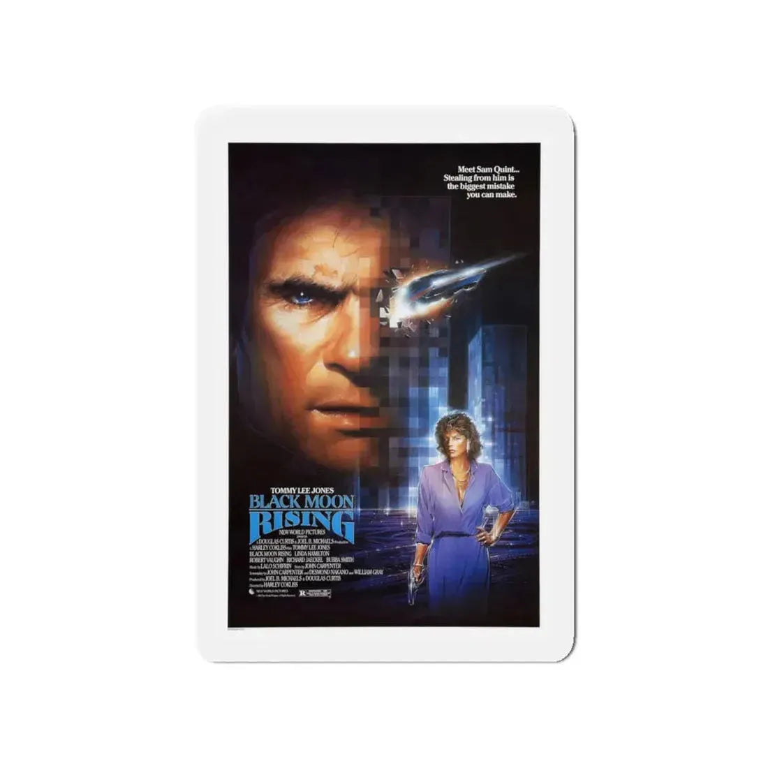 BLACK MOON RISING 1986 Movie Poster - Refrigerator Magnet 4 Inch - The Sticker Space