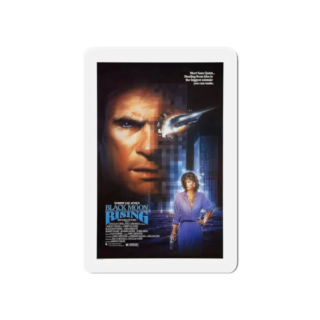 BLACK MOON RISING 1986 Movie Poster - Refrigerator Magnet 6 Inch - The Sticker Space