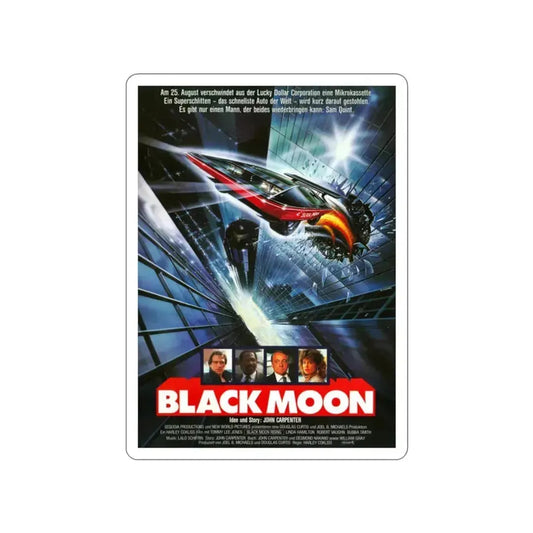 BLACK MOON RISING (GERMAN) 1986 Movie Poster STICKER Vinyl Die-Cut Decal 2 Inch - The Sticker Space