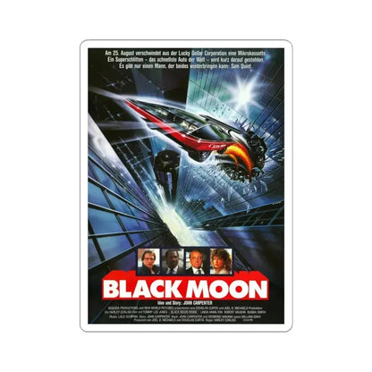 BLACK MOON RISING (GERMAN) 1986 Movie Poster - STICKER Vinyl Kiss-Cut Decal 4 Inch White - The Sticker Space