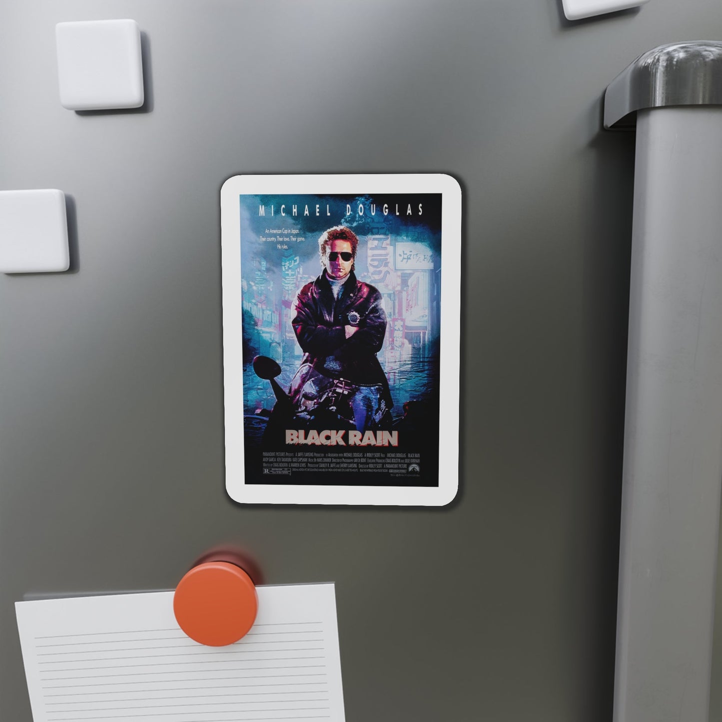 Black Rain 1989 Movie Poster Die-Cut Magnet-The Sticker Space