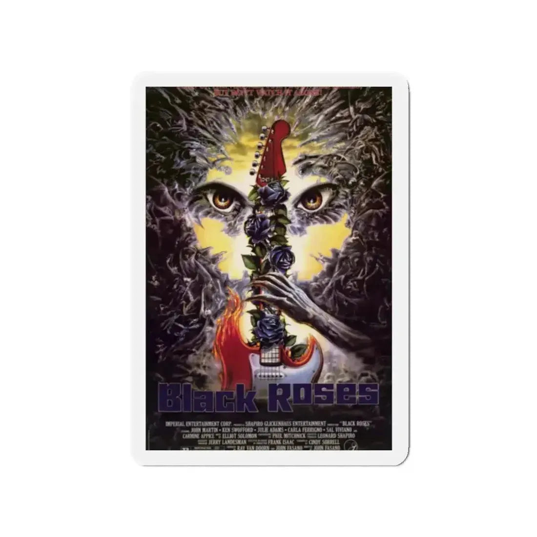 BLACK ROSES 1988 Movie Poster - Refrigerator Magnet - The Sticker Space