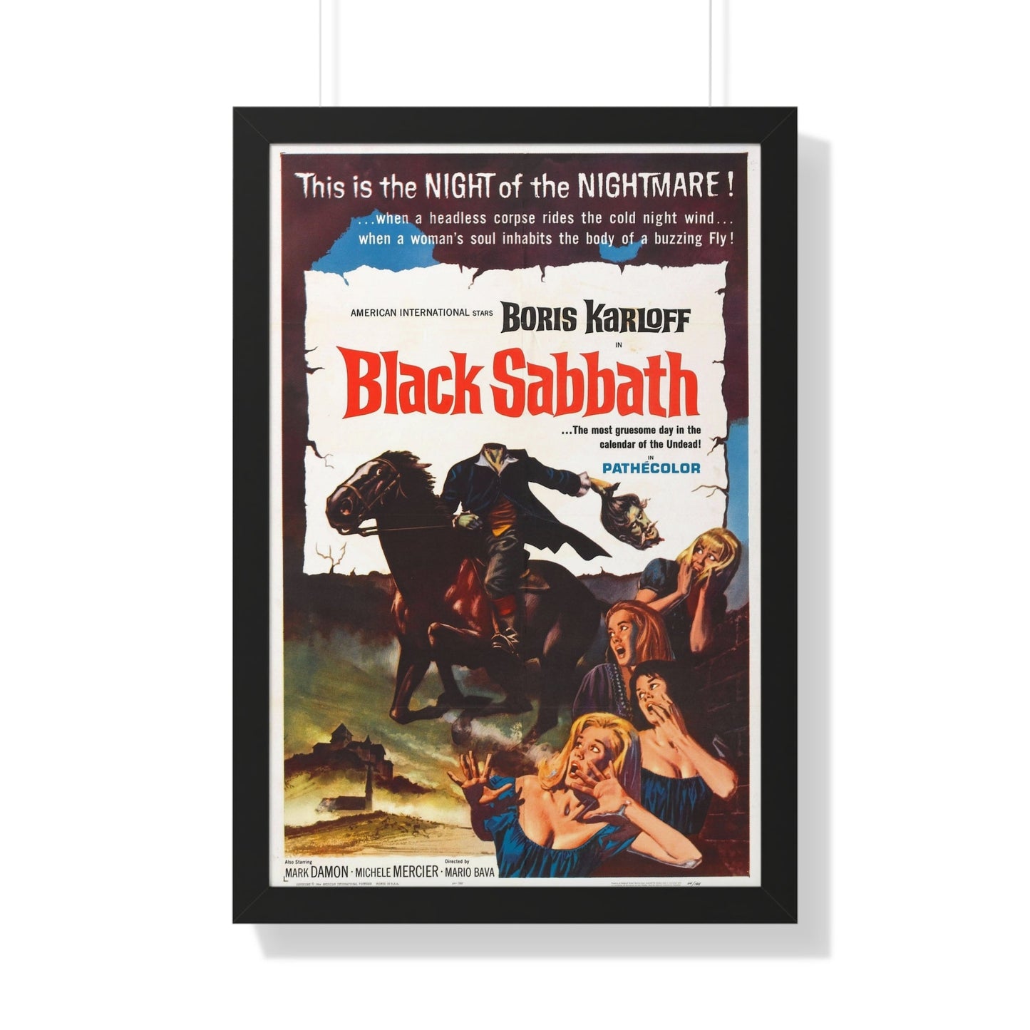 BLACK SABBATH 1963 - Framed Movie Poster-20" x 30"-The Sticker Space