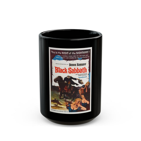 BLACK SABBATH 1963 Movie Poster - Black Coffee Mug-15oz-The Sticker Space