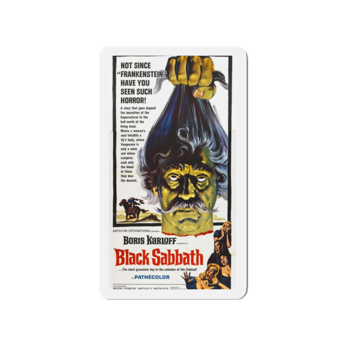 BLACK SABBATH (2) 1963 Movie Poster - Die-Cut Magnet-2" x 2"-The Sticker Space