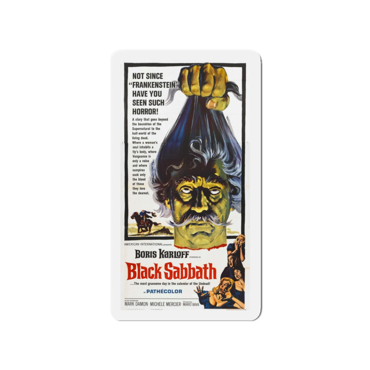 BLACK SABBATH (2) 1963 Movie Poster - Die-Cut Magnet-3" x 3"-The Sticker Space