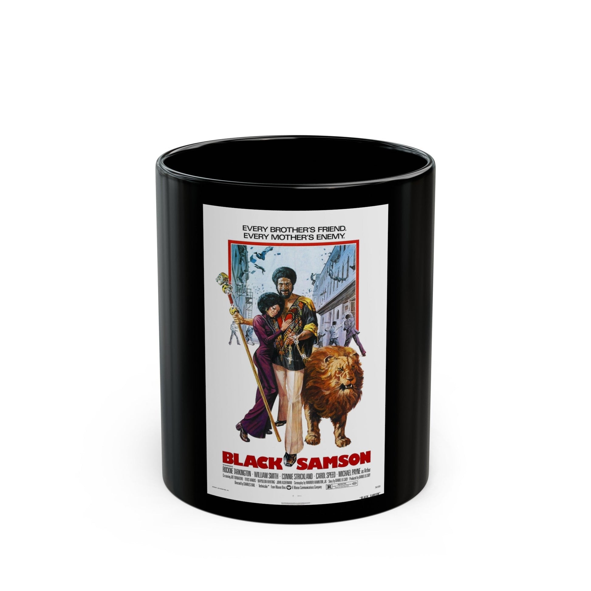 BLACK SAMSON 1974 Movie Poster - Black Coffee Mug-11oz-The Sticker Space