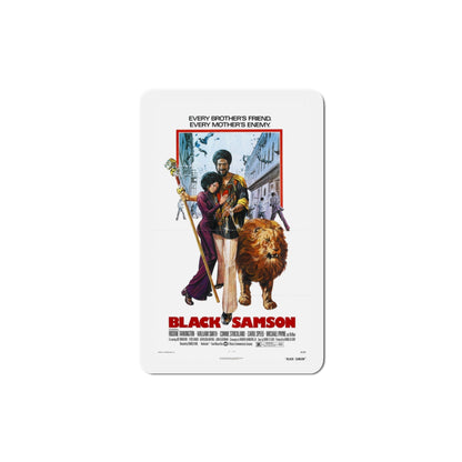 Black Samson 1974 Movie Poster Die-Cut Magnet-3 Inch-The Sticker Space