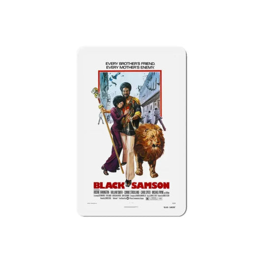 Black Samson 1974 Movie Poster Refrigerator Magnet 2 Inch - The Sticker Space