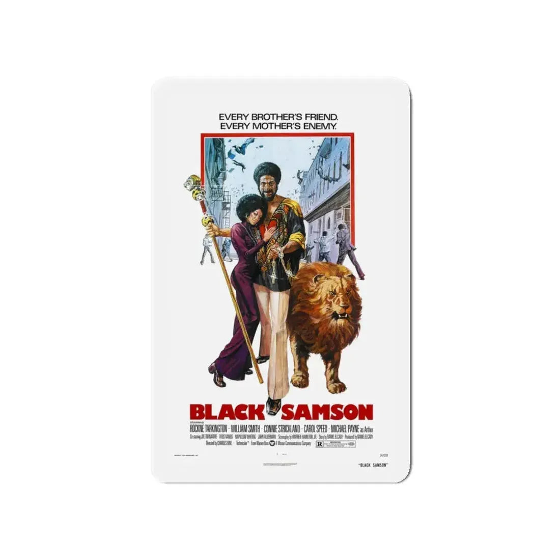 BLACK SAMSON 1974 Movie Poster - Refrigerator Magnet 4 Inch - The Sticker Space