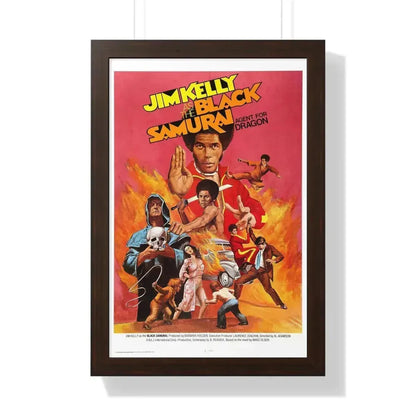 BLACK SAMURAI 1977 - Framed Movie Poster 16″ x 24″ Walnut - The Sticker Space