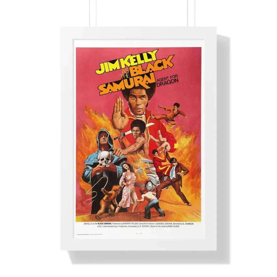 BLACK SAMURAI 1977 - Framed Movie Poster 16″ x 24″ White - The Sticker Space