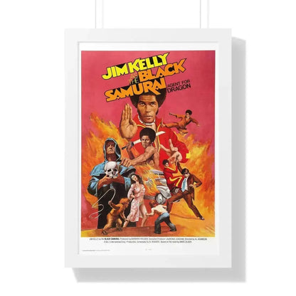 BLACK SAMURAI 1977 - Framed Movie Poster 16″ x 24″ White - The Sticker Space