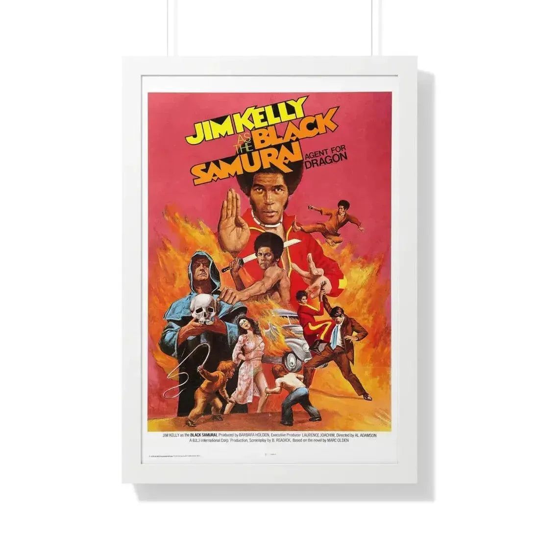 BLACK SAMURAI 1977 - Framed Movie Poster 20" x 30" White - The Sticker Space