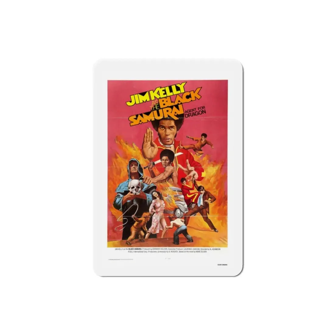 Black Samurai 1977 Movie Poster Refrigerator Magnet - The Sticker Space
