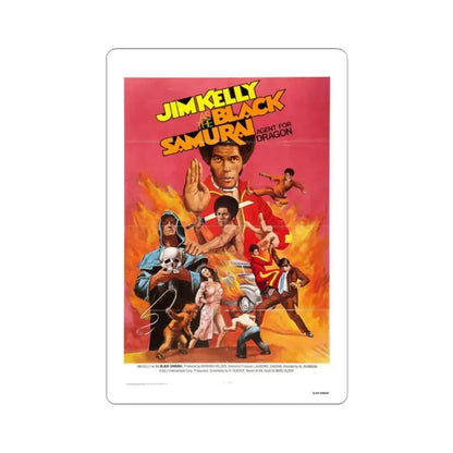 Black Samurai 1977 Movie Poster - STICKER Vinyl Kiss-Cut Decal 2 Inch White - The Sticker Space