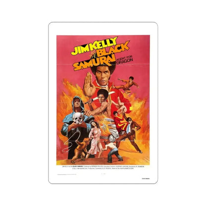 Black Samurai 1977 Movie Poster - STICKER Vinyl Kiss-Cut Decal 6 Inch White - The Sticker Space