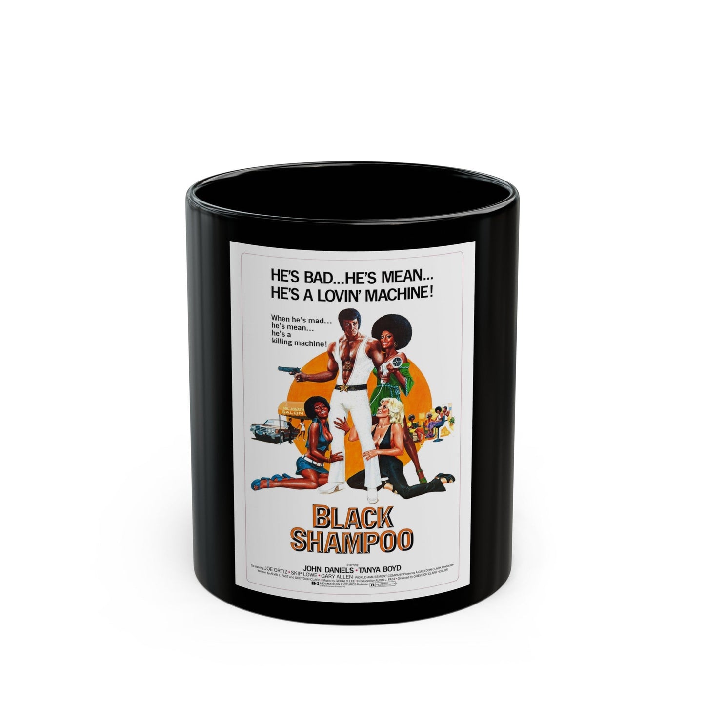 BLACK SHAMPOO 1976 Movie Poster - Black Coffee Mug-11oz-The Sticker Space