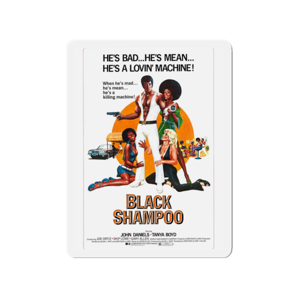 BLACK SHAMPOO 1976 Movie Poster - Die-Cut Magnet-2" x 2"-The Sticker Space