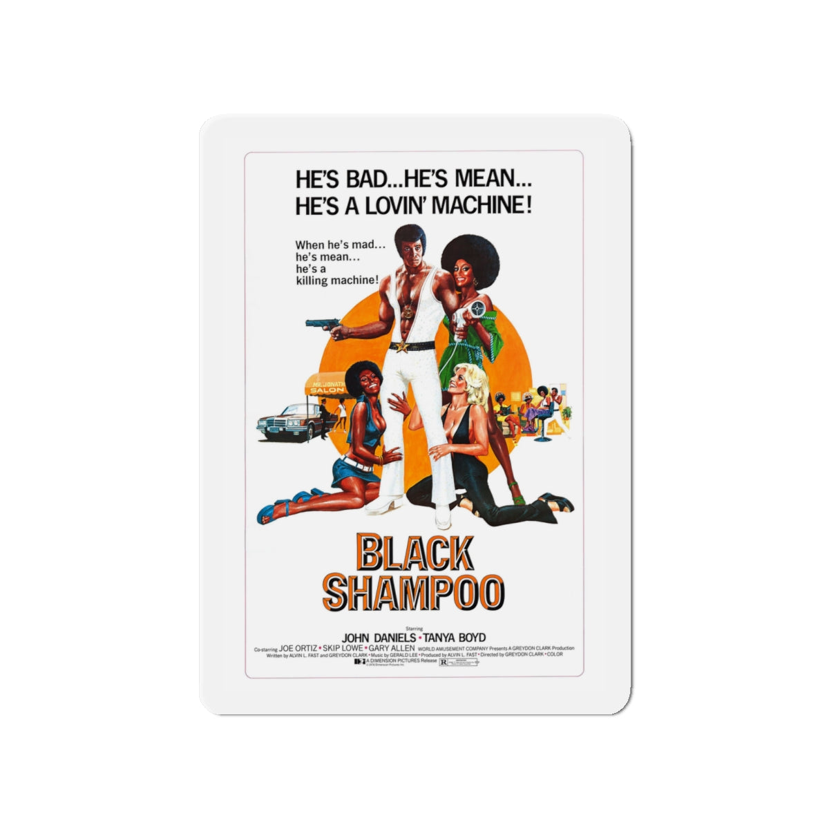 BLACK SHAMPOO 1976 Movie Poster - Die-Cut Magnet-4" x 4"-The Sticker Space