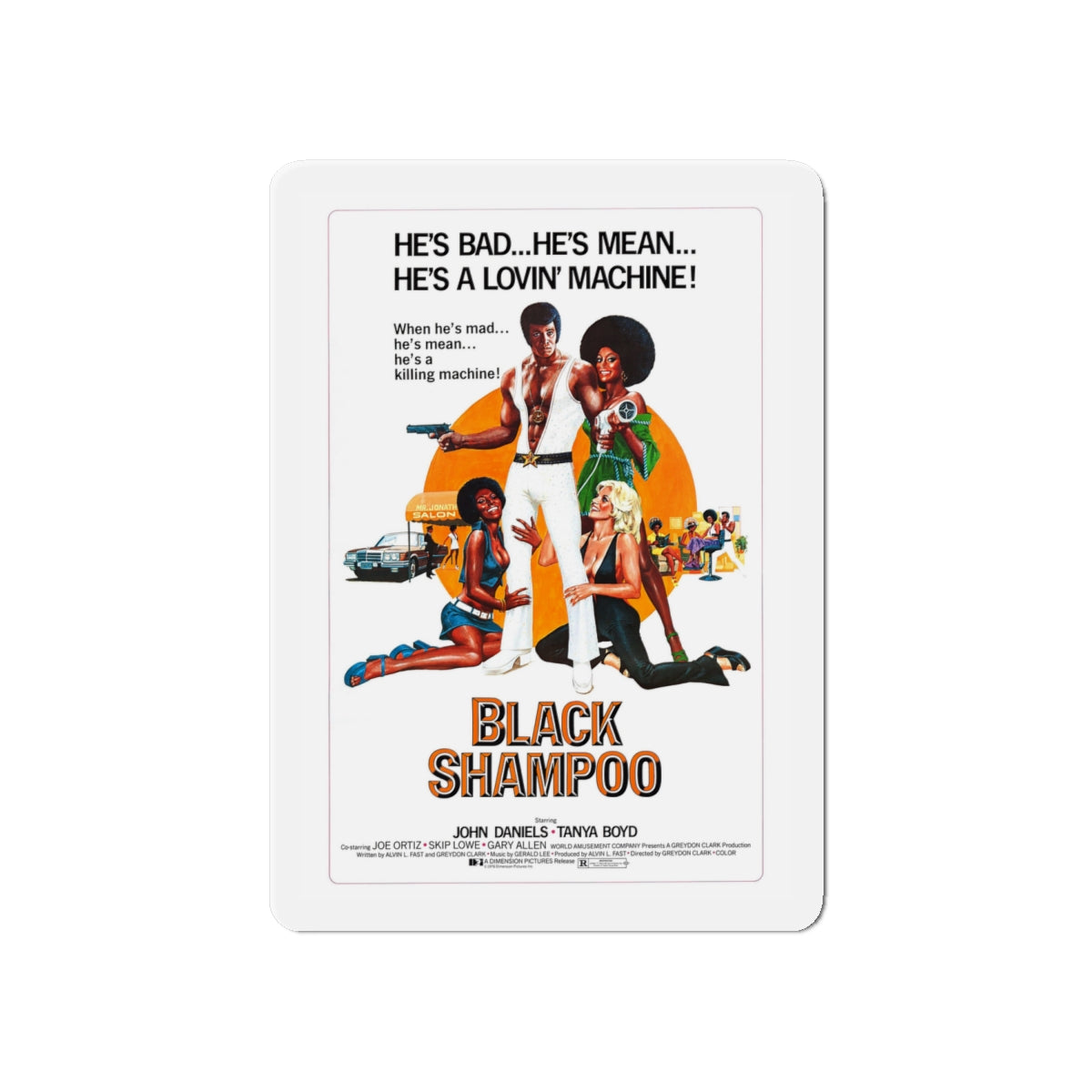 BLACK SHAMPOO 1976 Movie Poster - Die-Cut Magnet-6 × 6"-The Sticker Space