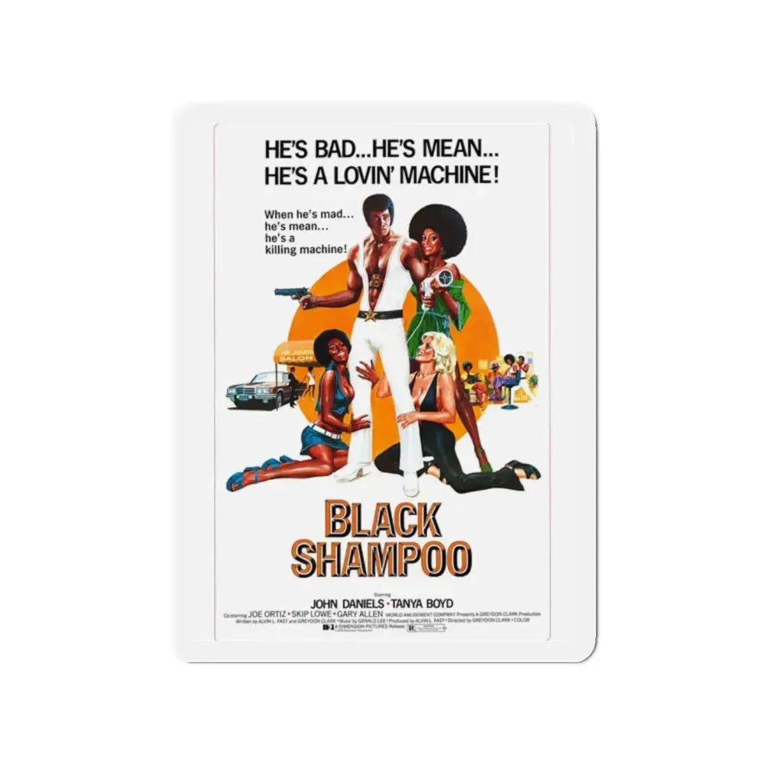 BLACK SHAMPOO 1976 Movie Poster - Refrigerator Magnet 2 Inch - The Sticker Space