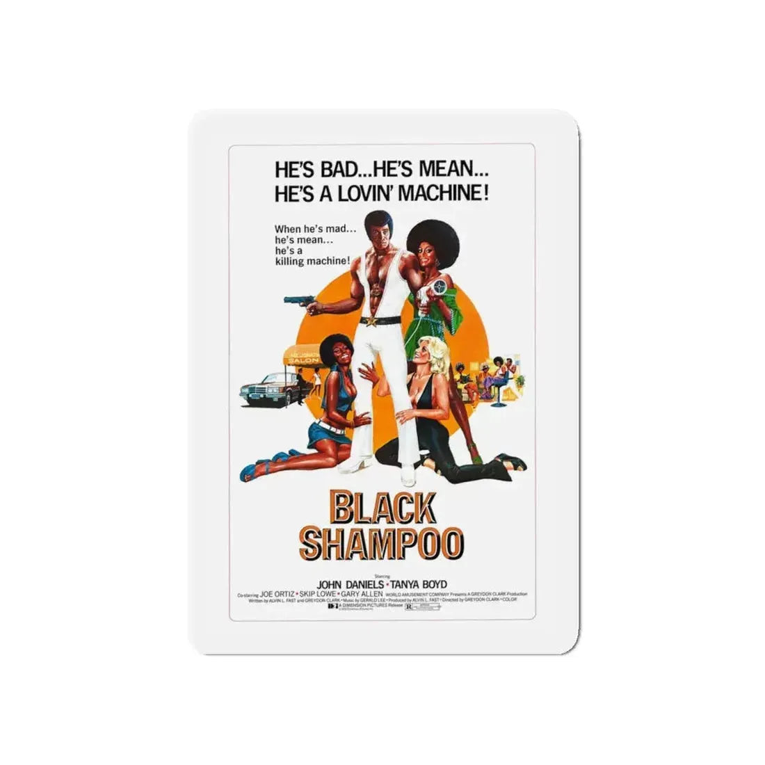 BLACK SHAMPOO 1976 Movie Poster - Refrigerator Magnet 5 Inch - The Sticker Space