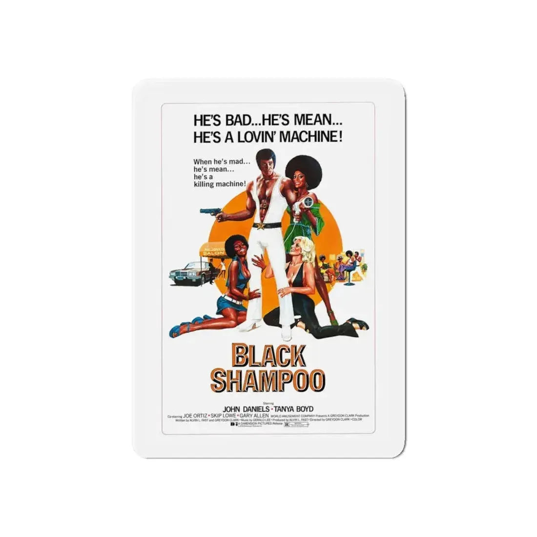 BLACK SHAMPOO 1976 Movie Poster - Refrigerator Magnet 6 Inch - The Sticker Space