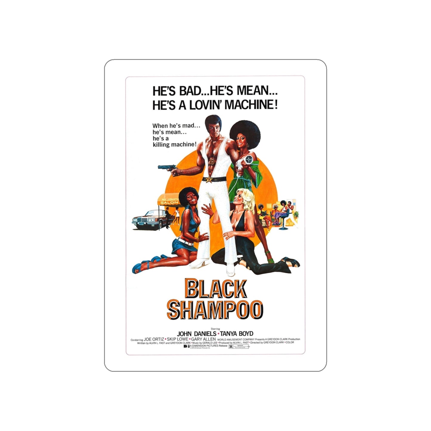 BLACK SHAMPOO 1976 Movie Poster STICKER Vinyl Die-Cut Decal-4 Inch-The Sticker Space