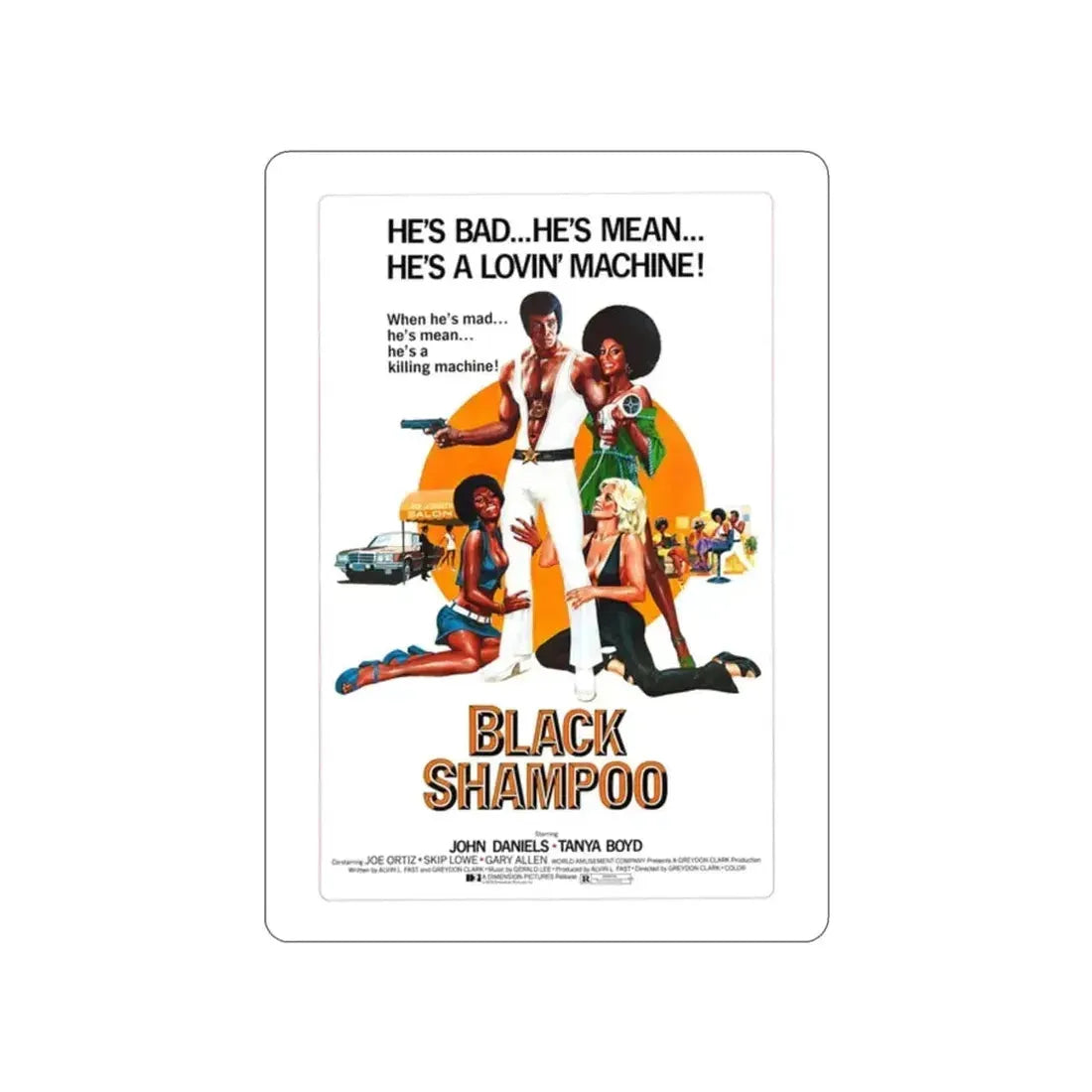 BLACK SHAMPOO 1976 Movie Poster STICKER Vinyl Die-Cut Decal - The Sticker Space