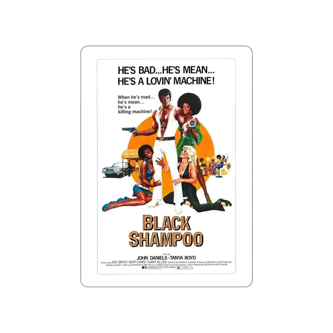 BLACK SHAMPOO 1976 Movie Poster STICKER Vinyl Die-Cut Decal - The Sticker Space