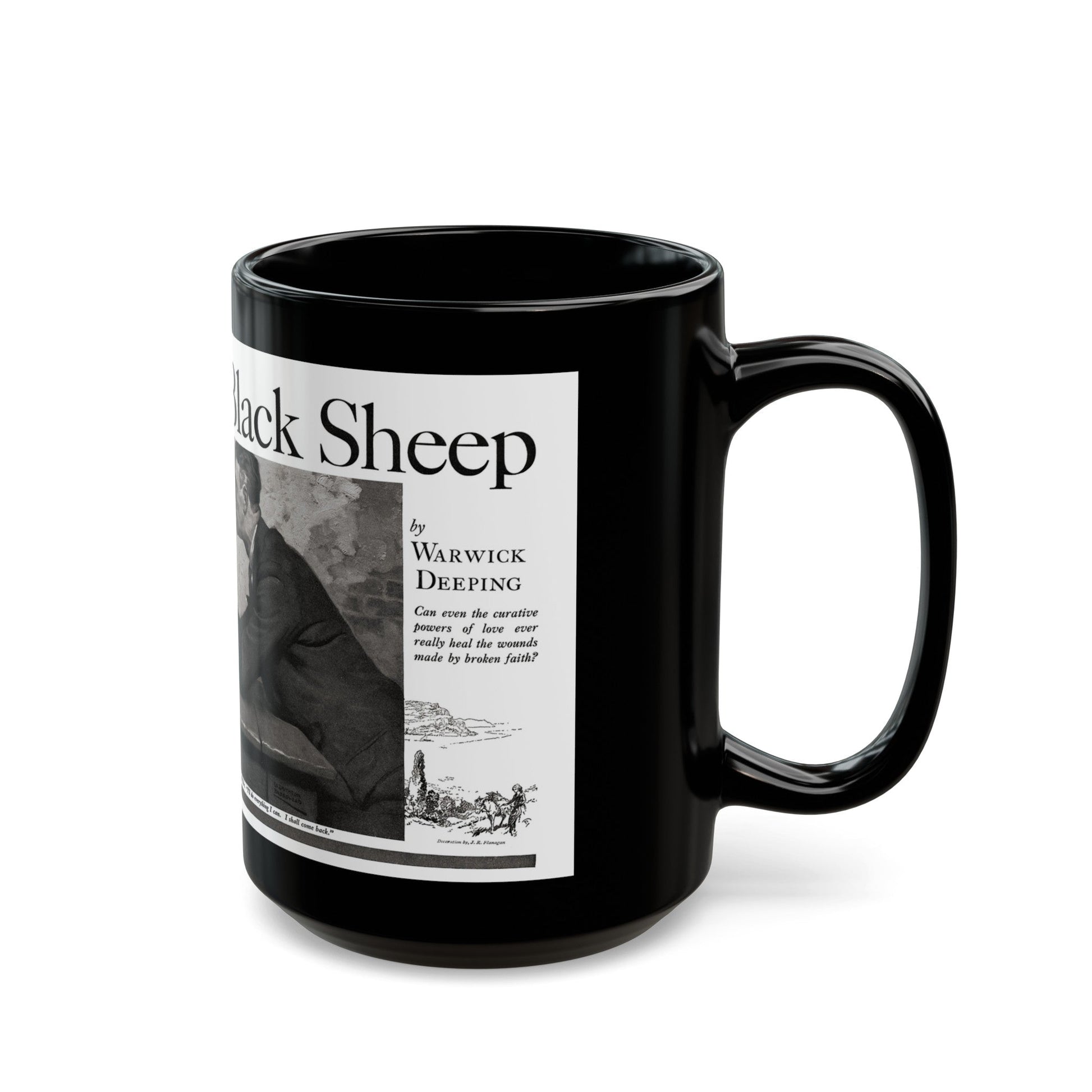 Black Sheep, Black Sheep (Pt. 3), Cosmopolitan, January 1933 - Black Coffee Mug-The Sticker Space