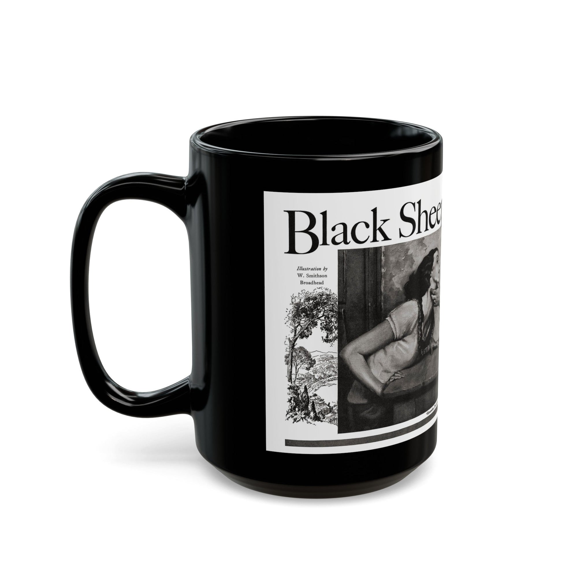 Black Sheep, Black Sheep (Pt. 3), Cosmopolitan, January 1933 - Black Coffee Mug-The Sticker Space