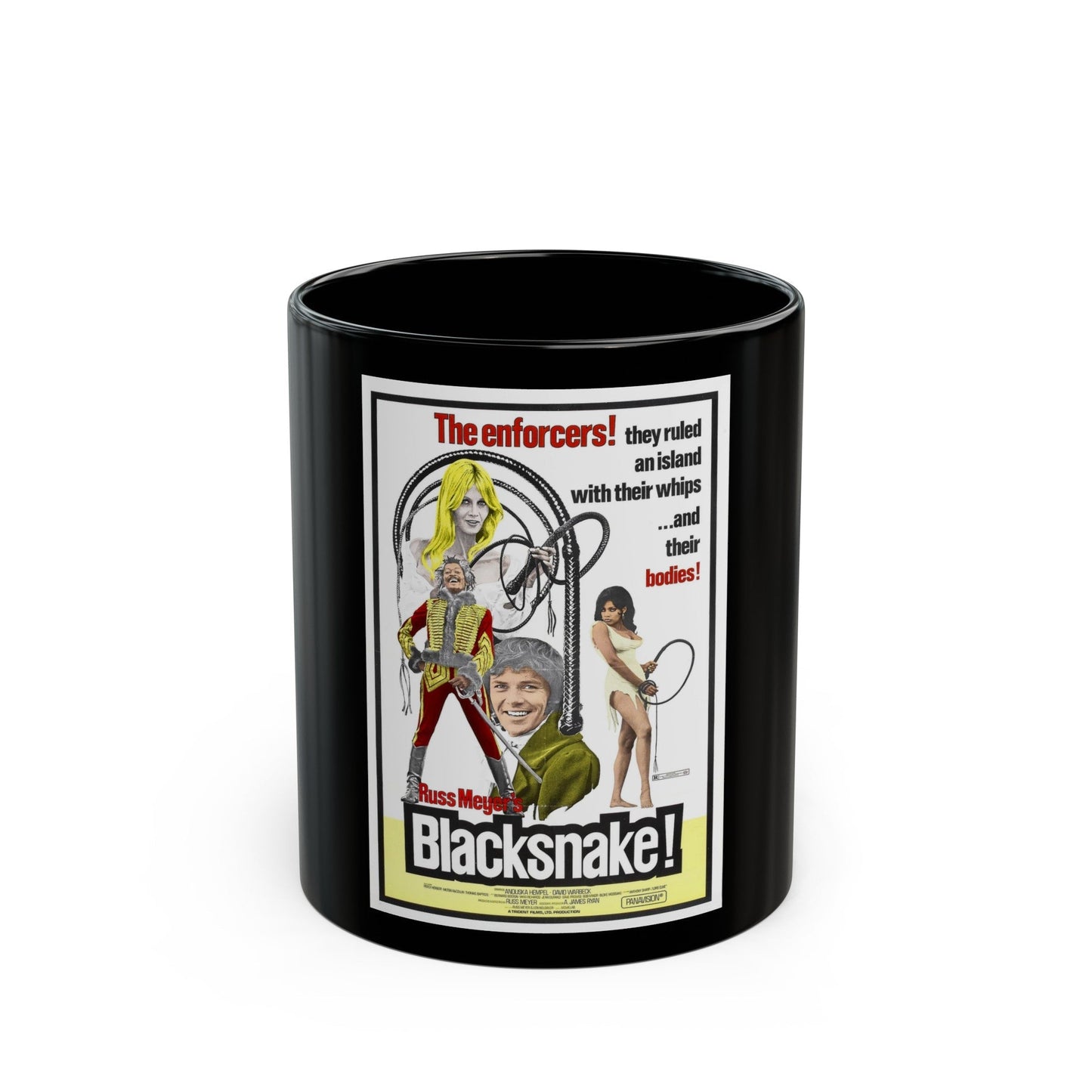 BLACK SNAKE 1973 Movie Poster - Black Coffee Mug-11oz-The Sticker Space