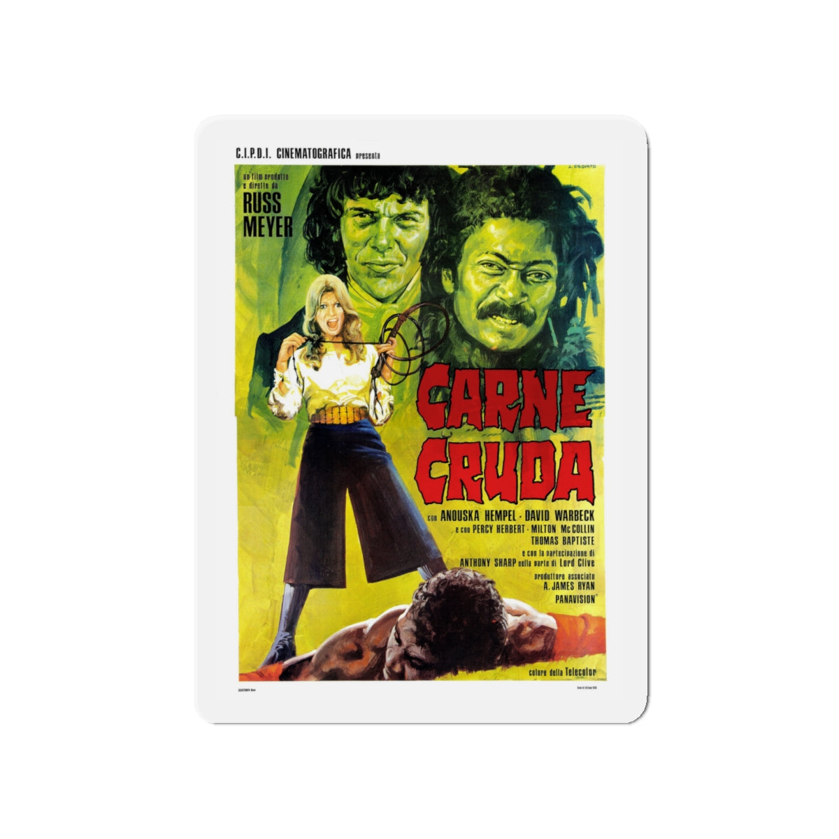 BLACK SNAKE (2) 1973 Movie Poster - Die-Cut Magnet-4" x 4"-The Sticker Space