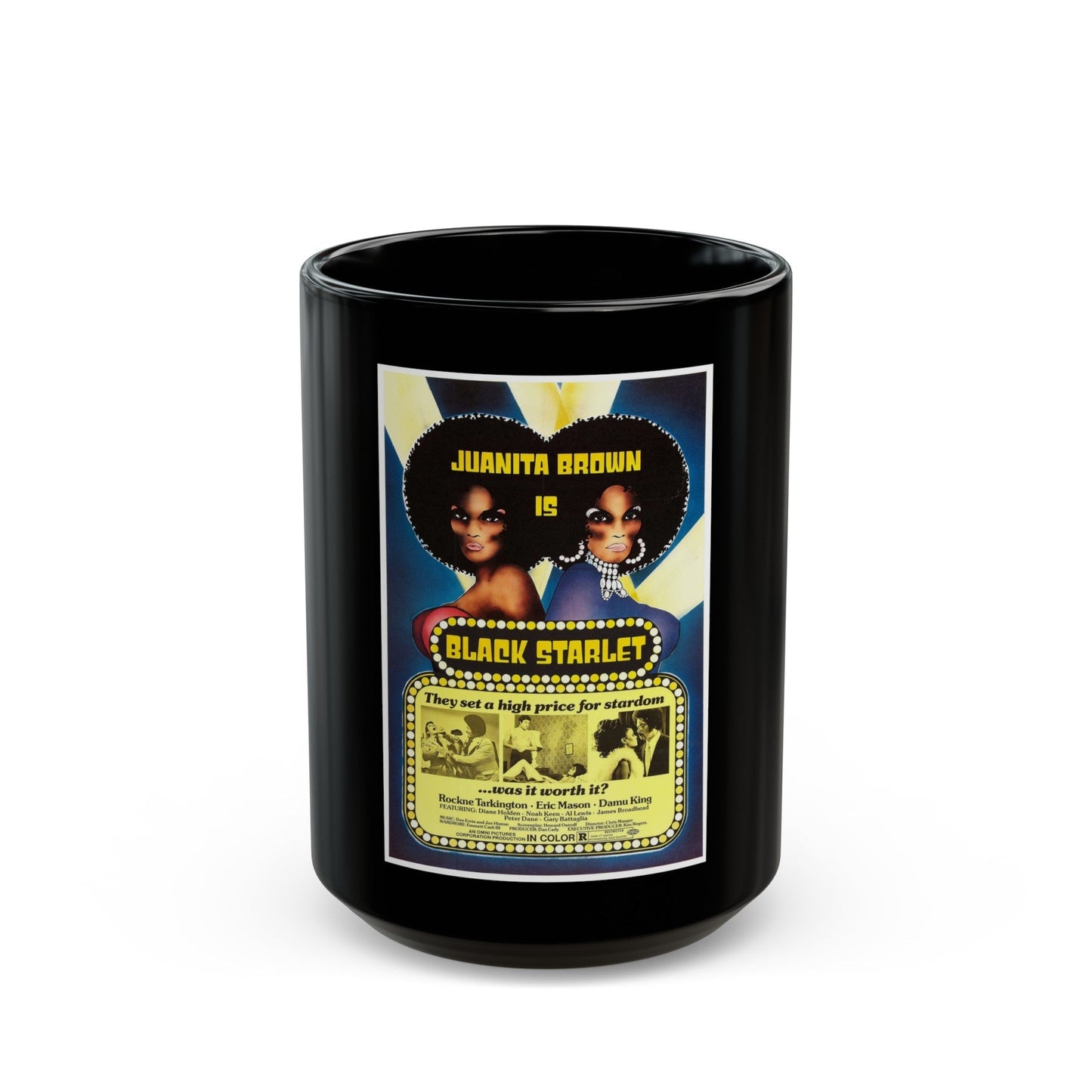 BLACK STARLET 1974 Movie Poster - Black Coffee Mug-15oz-The Sticker Space