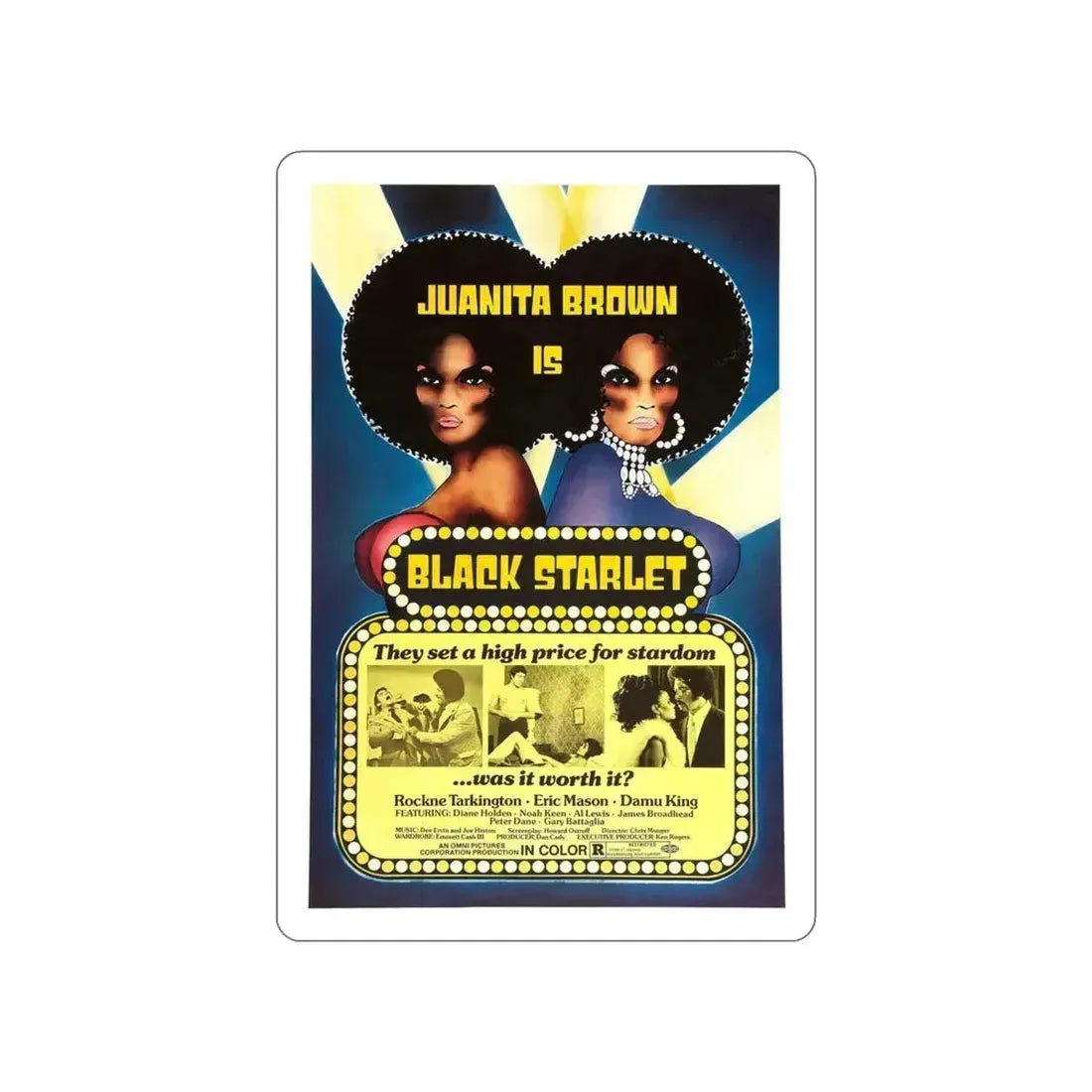 BLACK STARLET 1974 Movie Poster STICKER Vinyl Die-Cut Decal 4 Inch - The Sticker Space