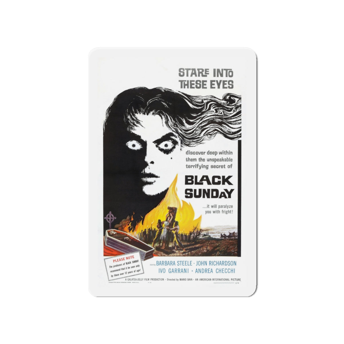 BLACK SUNDAY 1977 Movie Poster - Die-Cut Magnet-4" x 4"-The Sticker Space