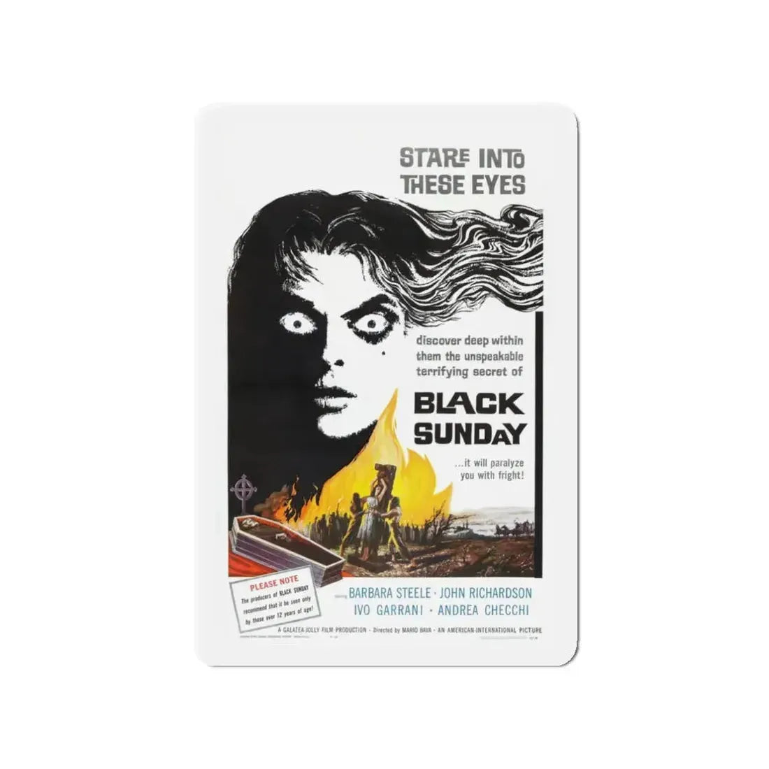 BLACK SUNDAY 1977 Movie Poster - Refrigerator Magnet 3 Inch - The Sticker Space