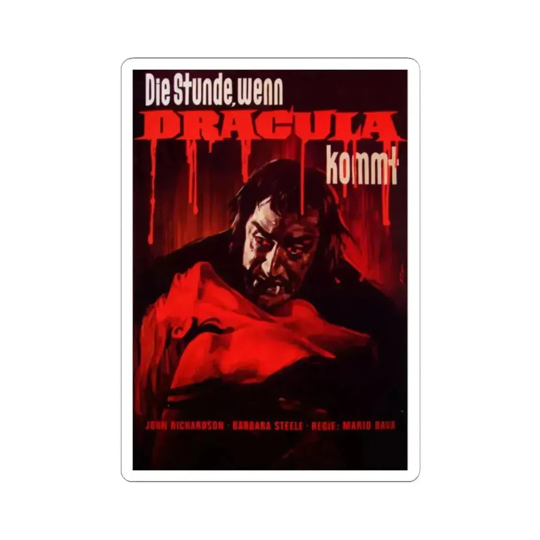 BLACK SUNDAY (GERMAN) 1977 Movie Poster - STICKER Vinyl Kiss-Cut Decal 2 Inch White - The Sticker Space