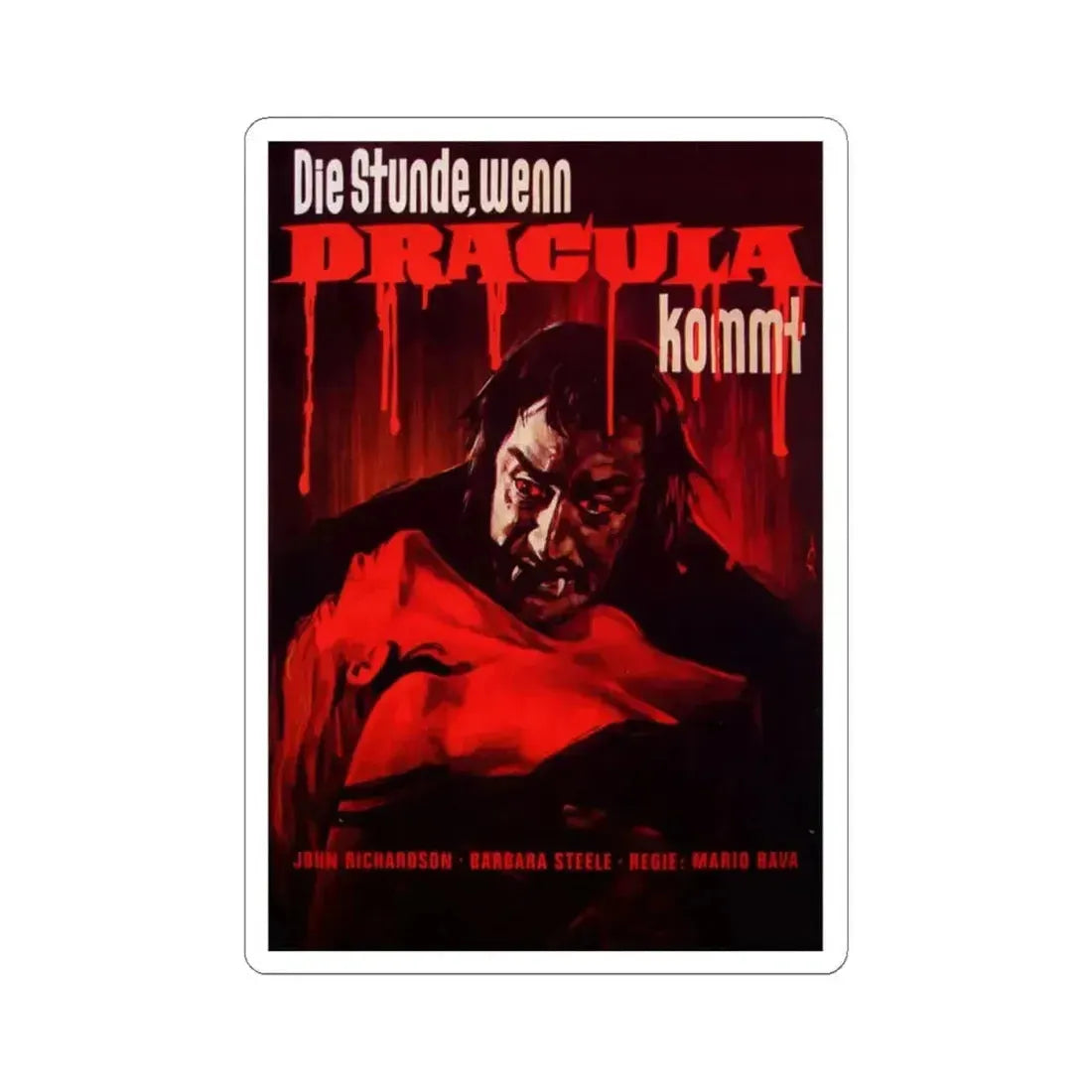 BLACK SUNDAY (GERMAN) 1977 Movie Poster - STICKER Vinyl Kiss-Cut Decal 4 Inch White - The Sticker Space